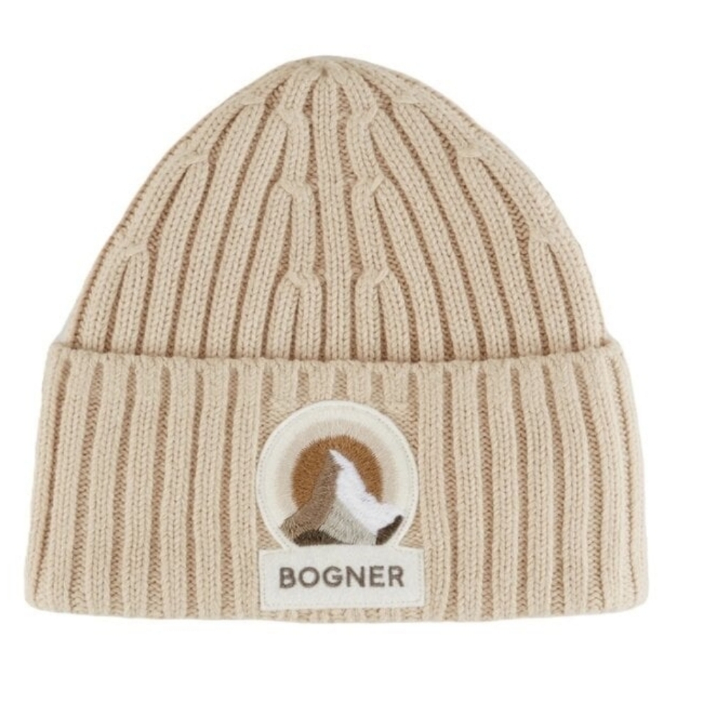 Bogner Beige Knit Beanie